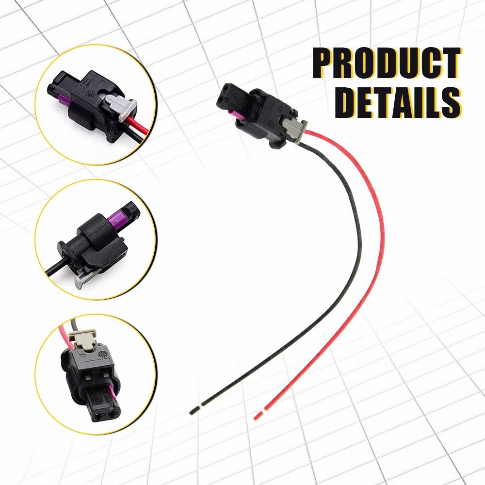For 2015-24 Dodge Charger 4PCS Side Marker Light Wire Harness Connector Plug Set