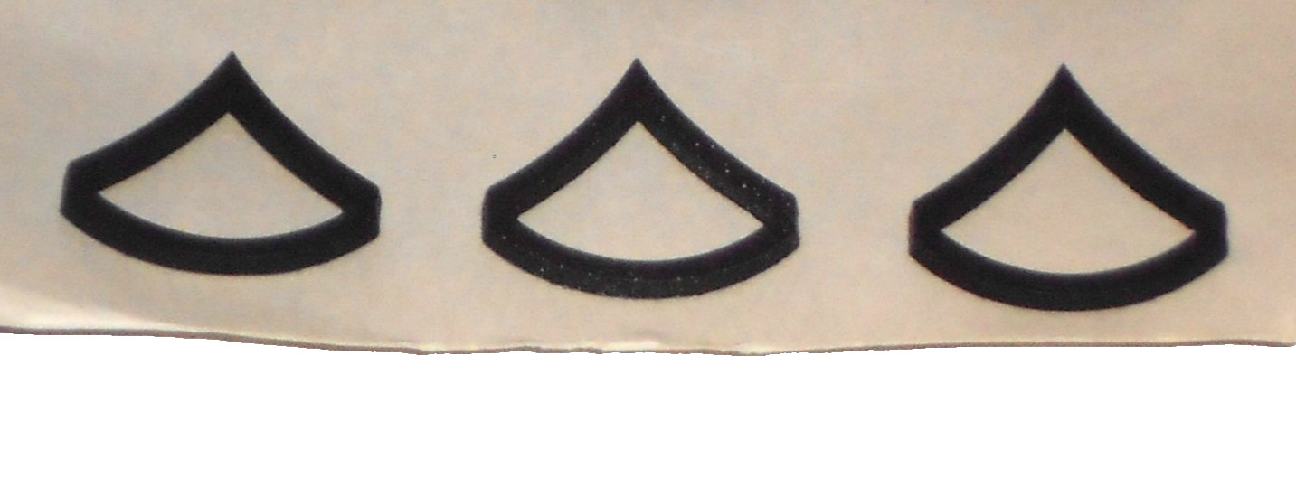 US Army PFC Private First Class E3 Military Rank Insignia Metal Pin Black 3 Pc