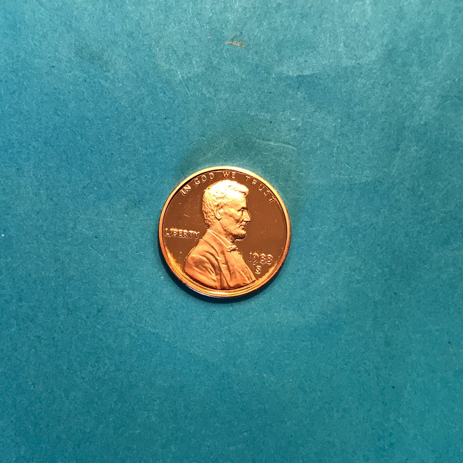 1988 S Proof Lincoln Cent    FREE SHIP