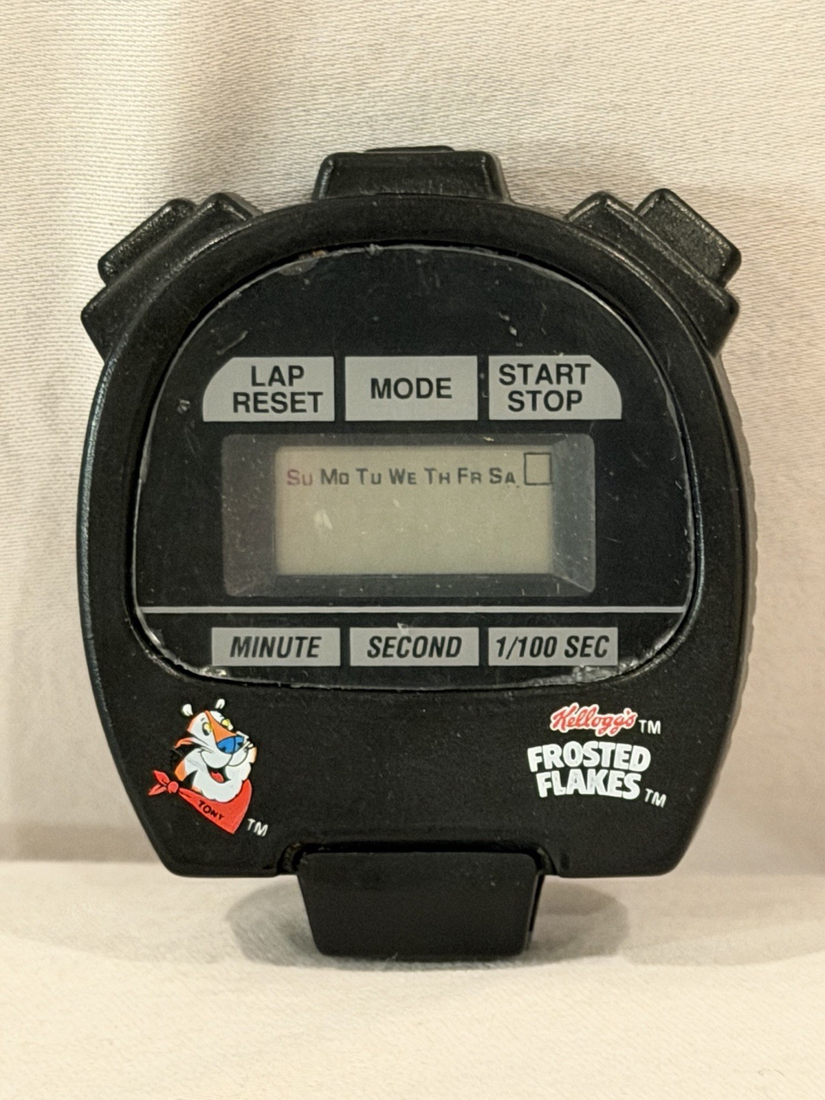 Vintage 1992 Kellogg's Frosted Flakes Tony the Tiger Stopwatch Cereal Toy READ