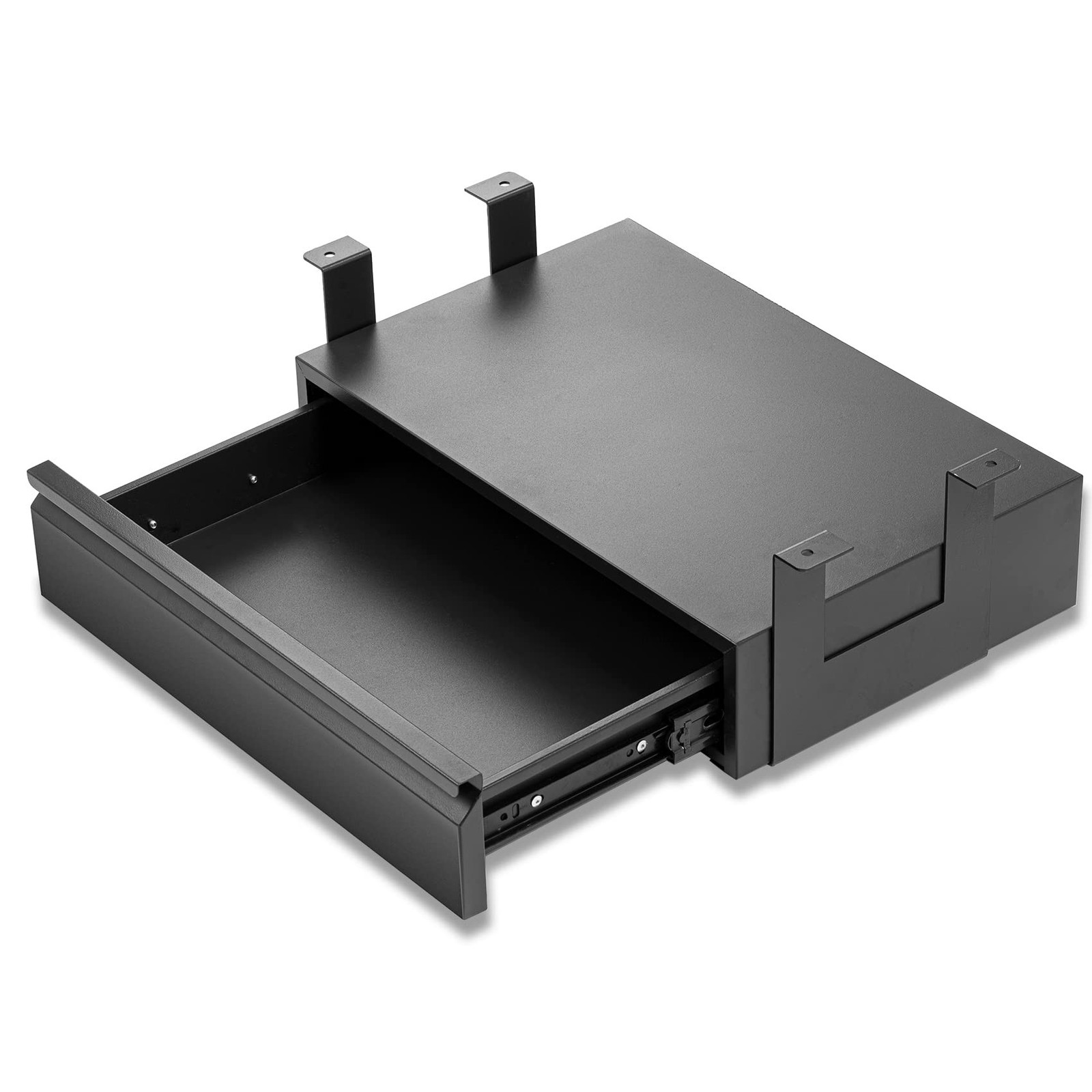 Under Desk Drawer 18", Pull-out Storage Organizer with Tall Brackets Mounted ...