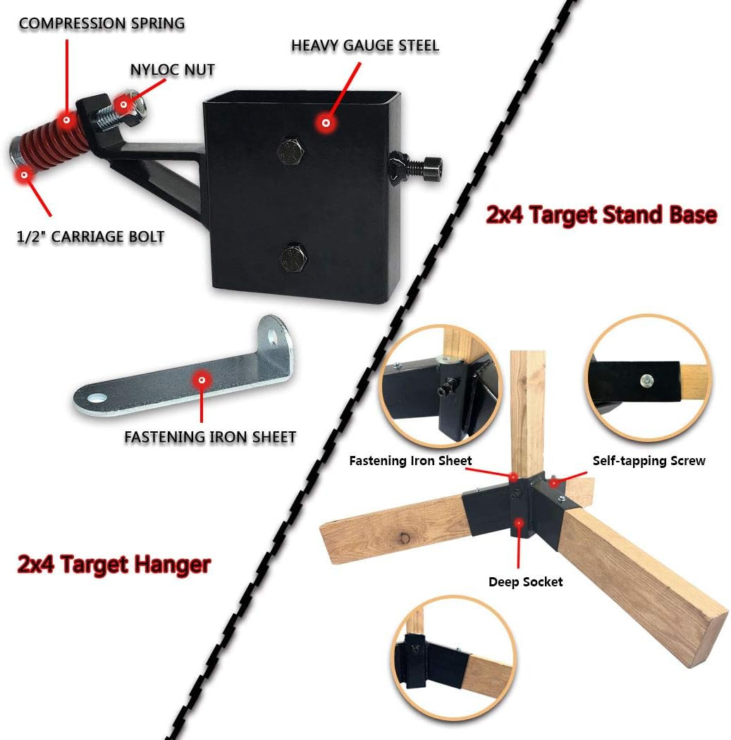 Target Stand System - AR500 Steel Target with 2X4 Mount Kit