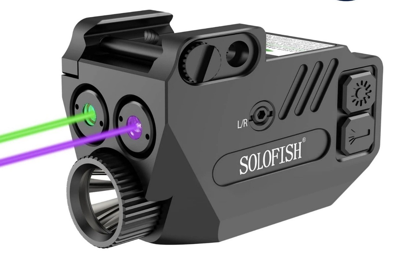 Pistol Light and Purple/Infrared (IR)/Green Beam Combo, Rechargeable