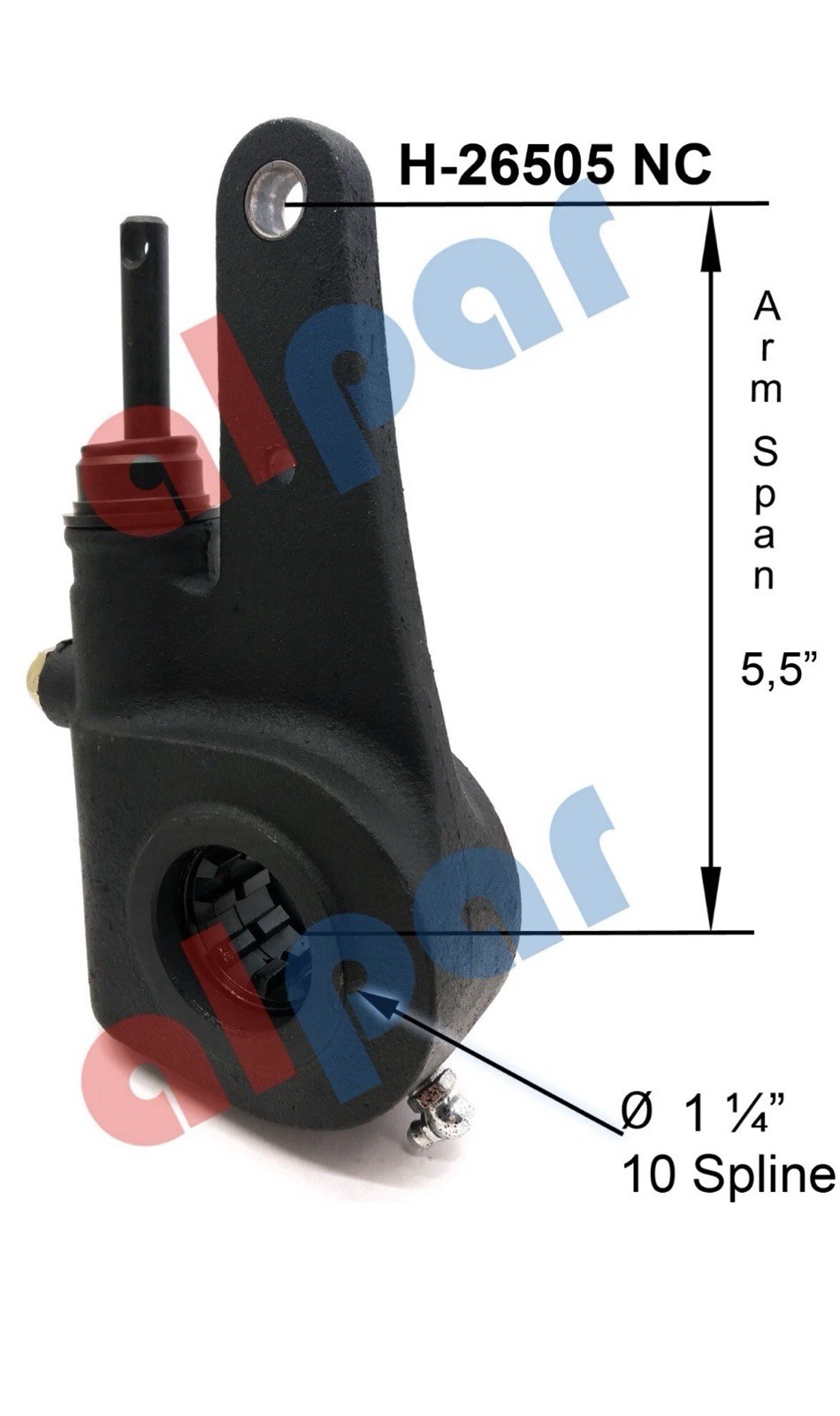 1 ¼”-10 Spline 5.5” Slack Adjuster NO Clevis Meritor Type R801001, E-11395