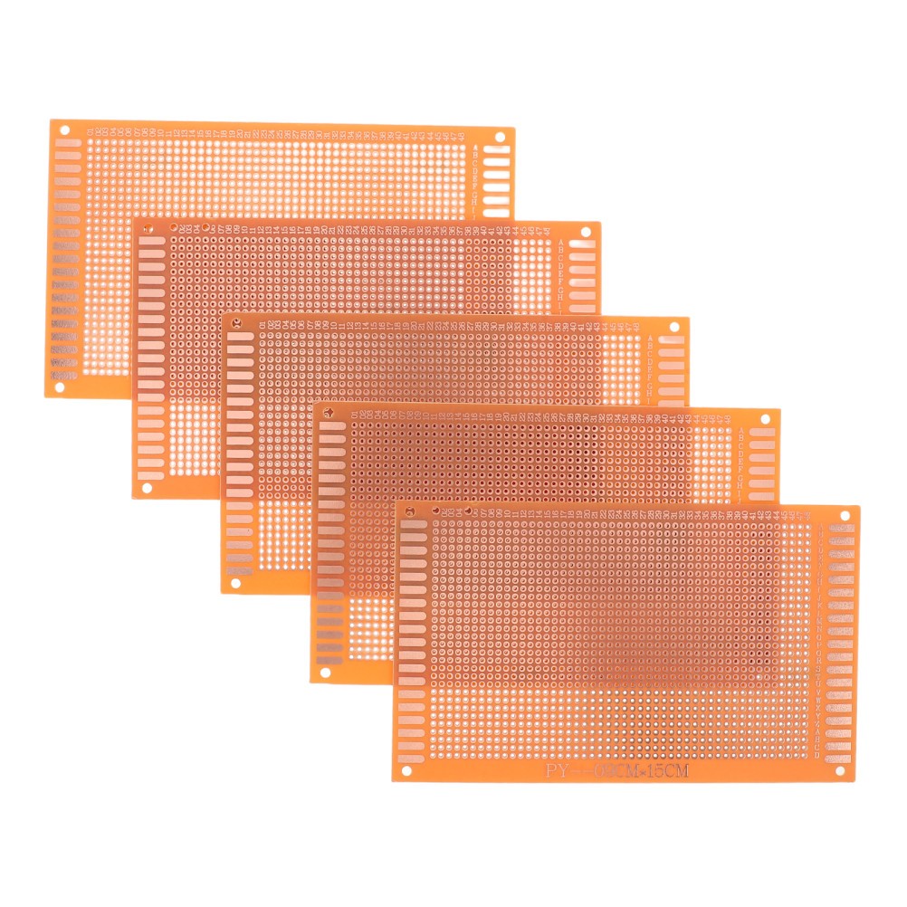 5Pcs Durable Copper Universal Perfboard Circuit Board for Soldering Practice