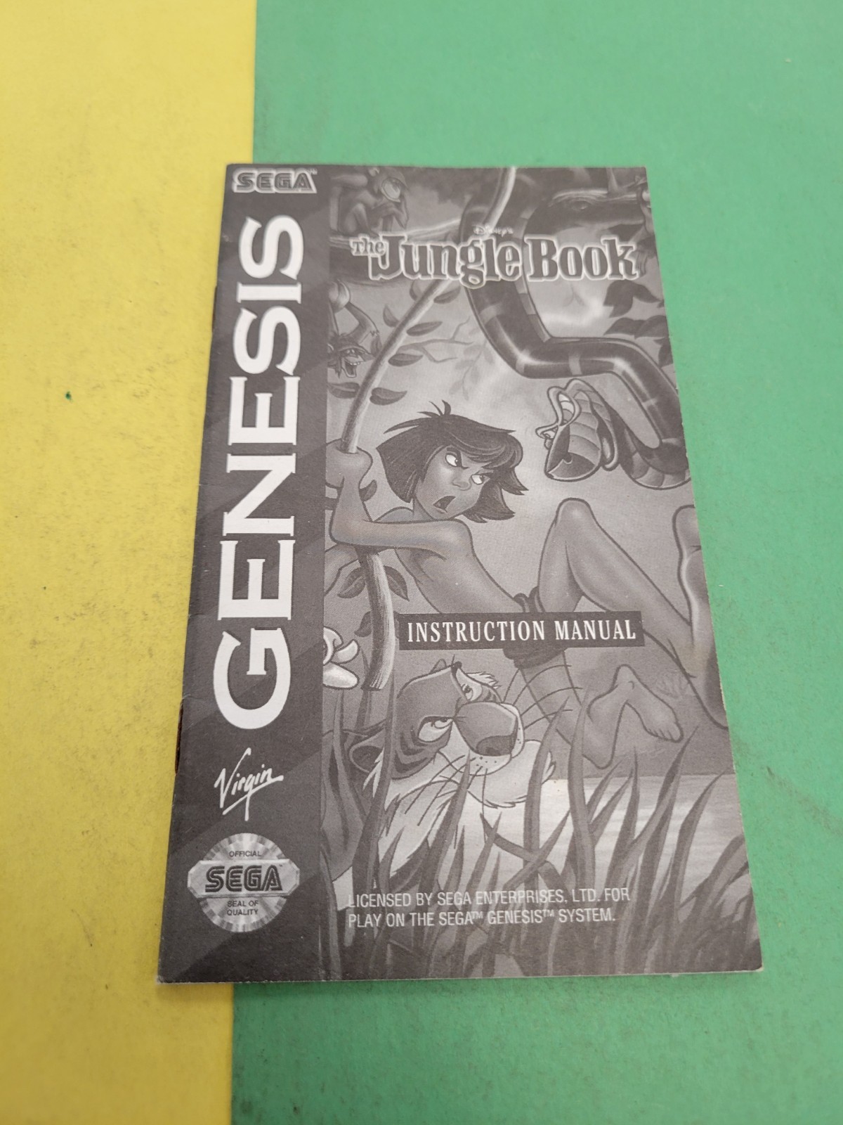 Disneys The Jungle Book Sega Genesis Instruction Manual