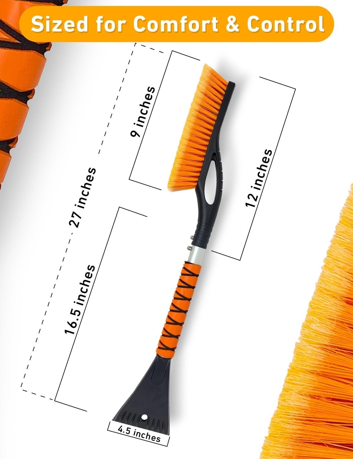 Car Windshield Snow Brush & Ice Scraper Combo