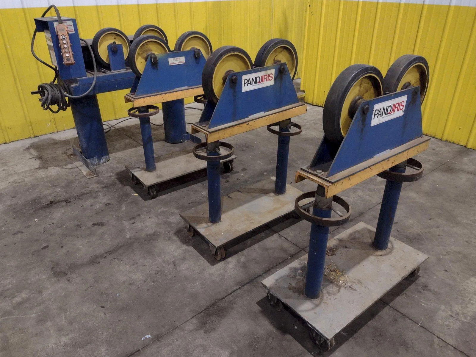 6,000 LB PANDJIRIS MODEL PIPER 3 TANK TURNING ROLLS, DRIVE & IDLERS, 110V : YOBR