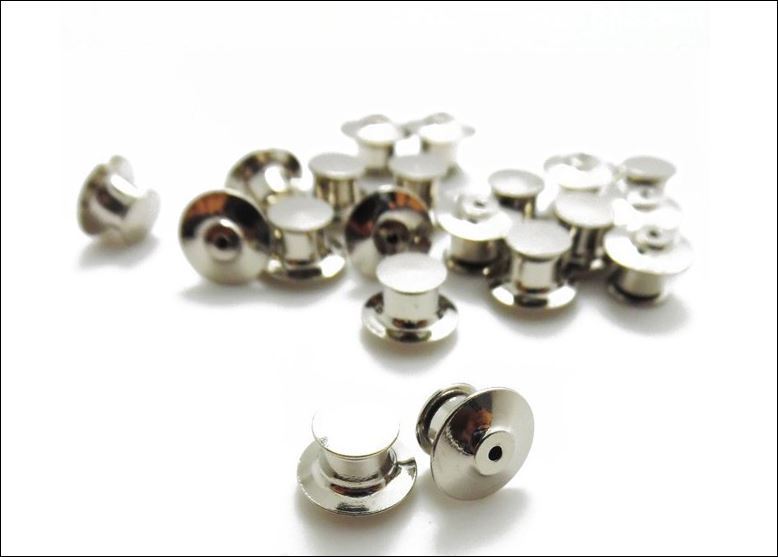 Qty 10-100 Locking Flathead Lapel Pin Back Clutch Clasp Fastener