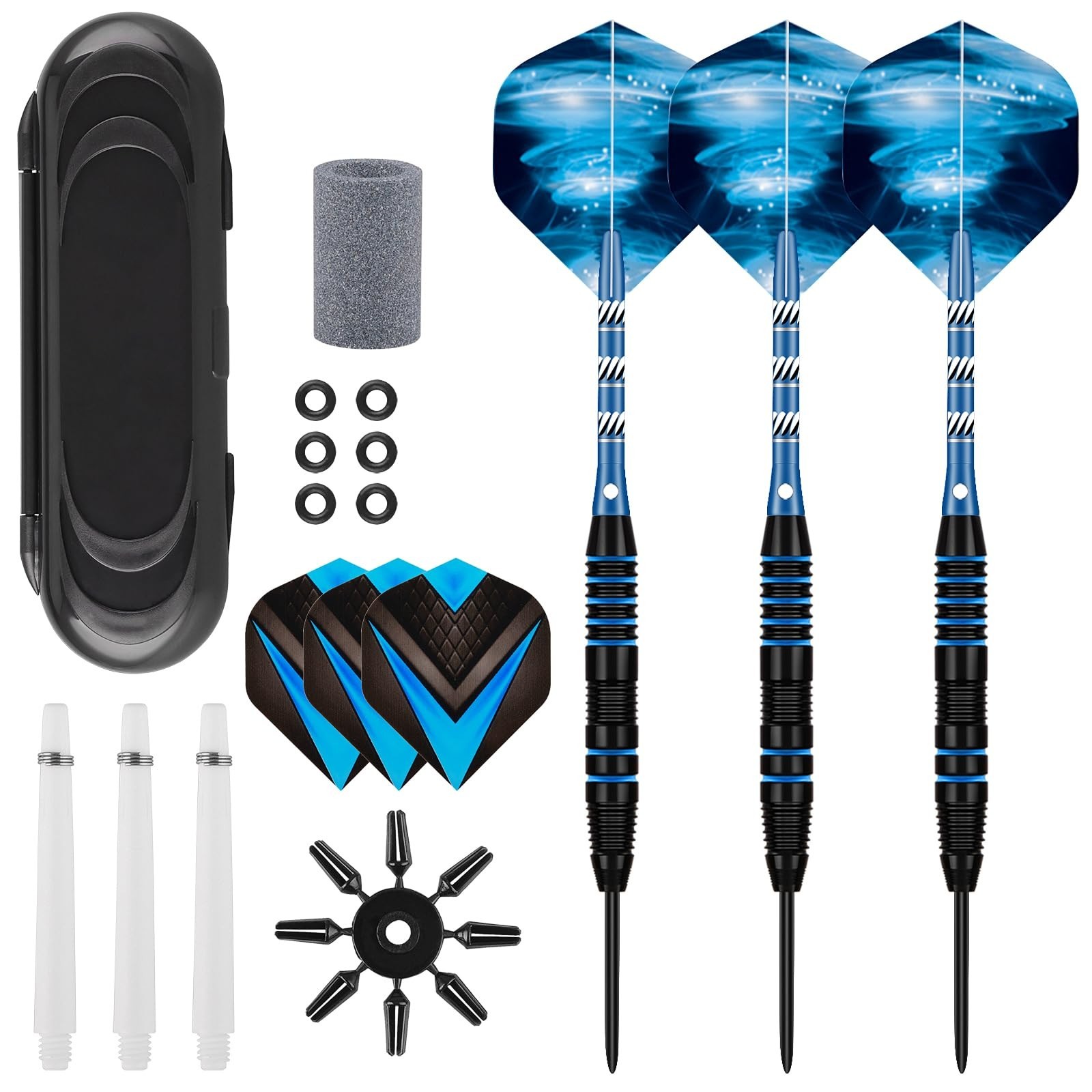 Steel Tip Darts Set 3 Pack 22 Grams Metal Tip Darts Set Professional Metal Da...