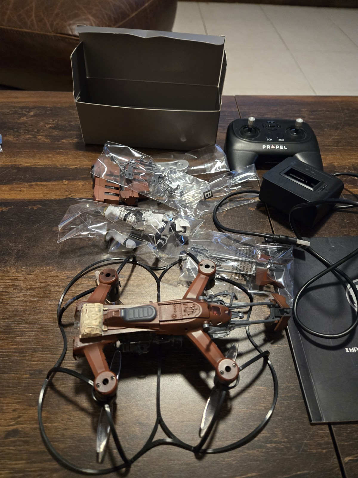 STAR WARS Propel 74-Z Speeder Bike Battling Drone