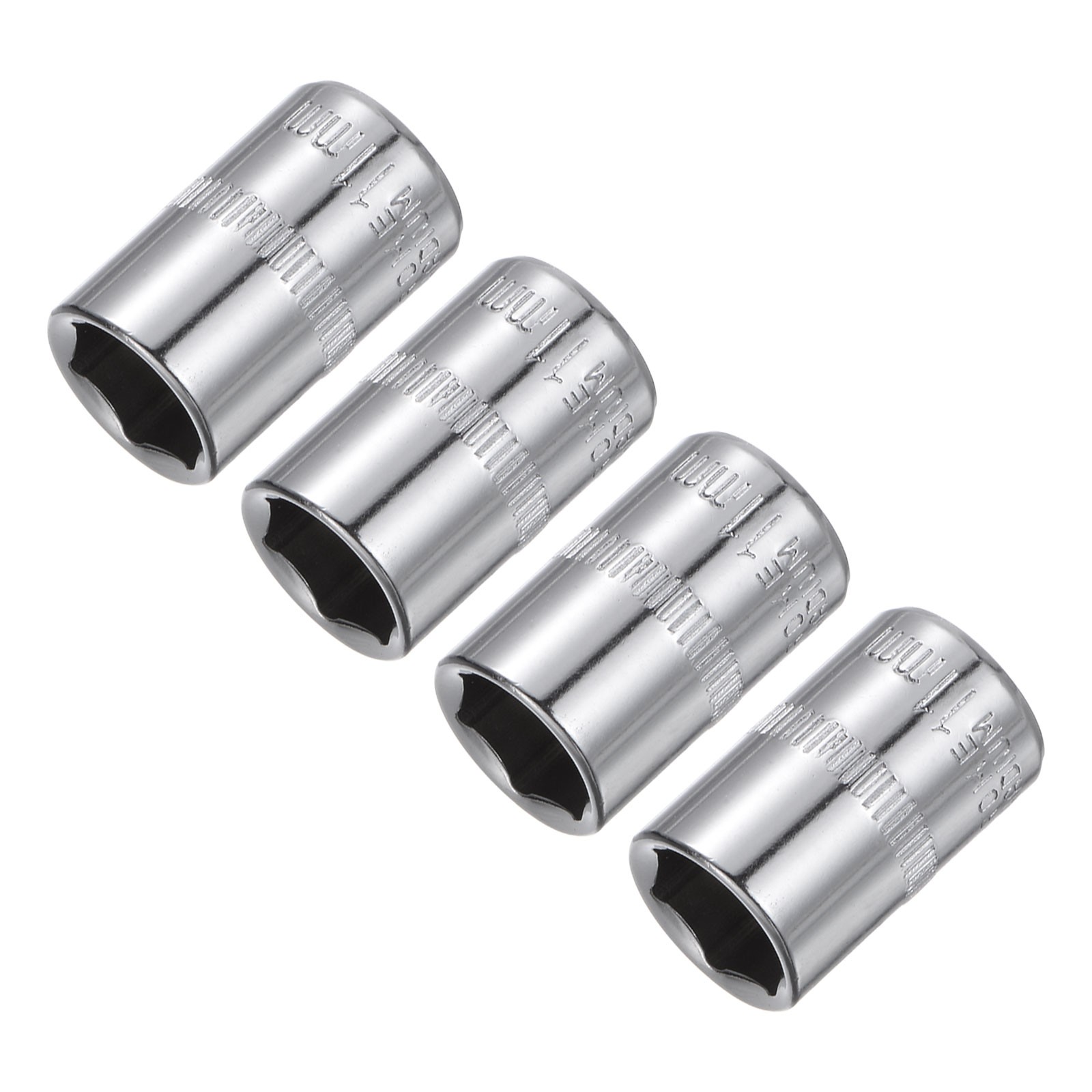 4Pcs 1/4-inch Drive 11mm Steel Chrome Plated 6-Point Shallow Socket