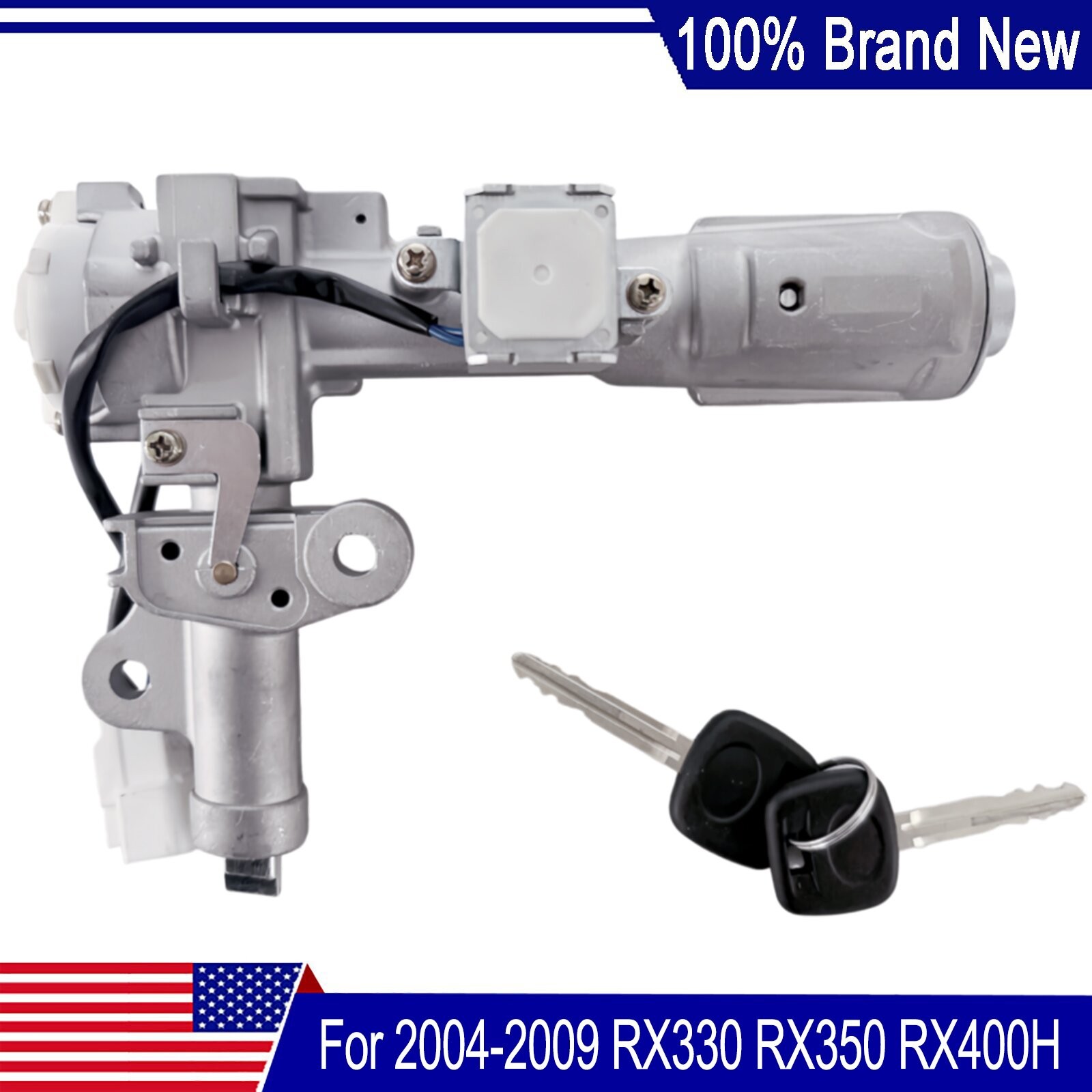 For 04-09 RX330 RX350 RX400H Ignition Lock Cylinder Assembly 2 Shells 45020-48-2