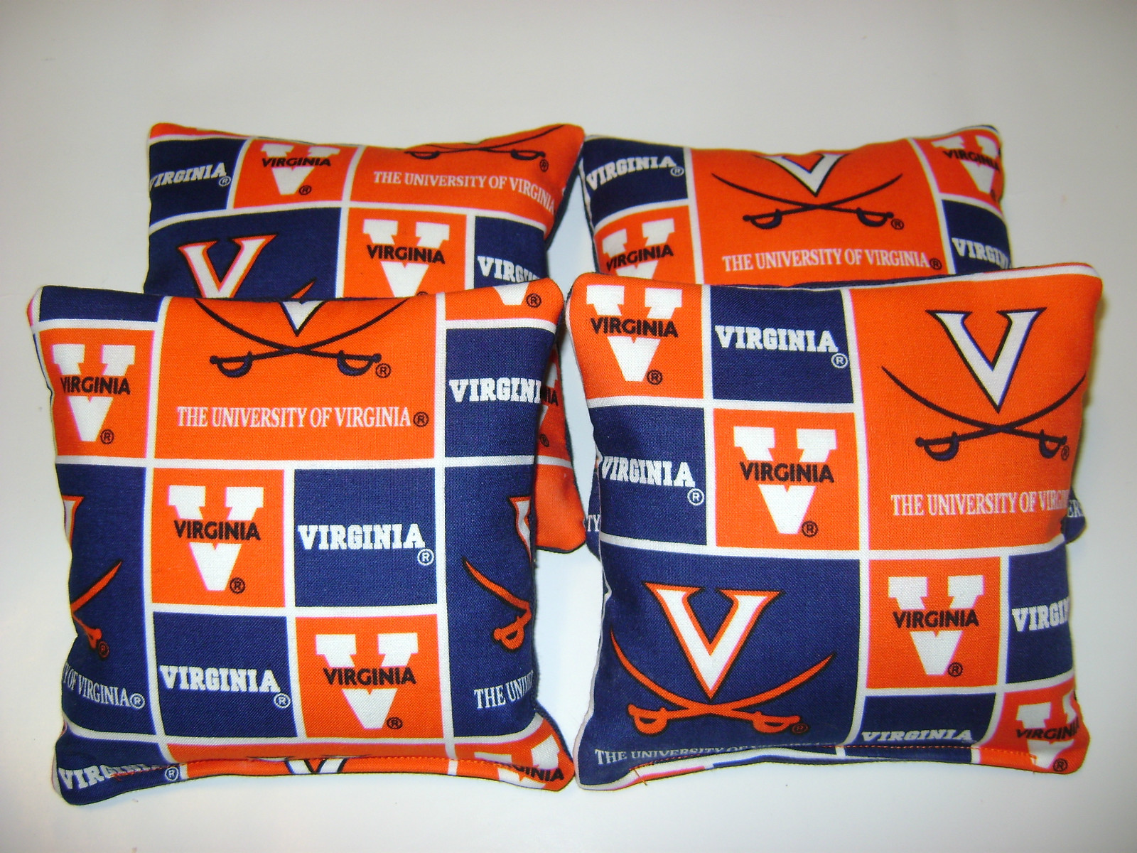 4 CORNHOLE BEAN BAG BAGGO CORN HOLE VIRGINIA CAVALIERS TAILGATE TOSS