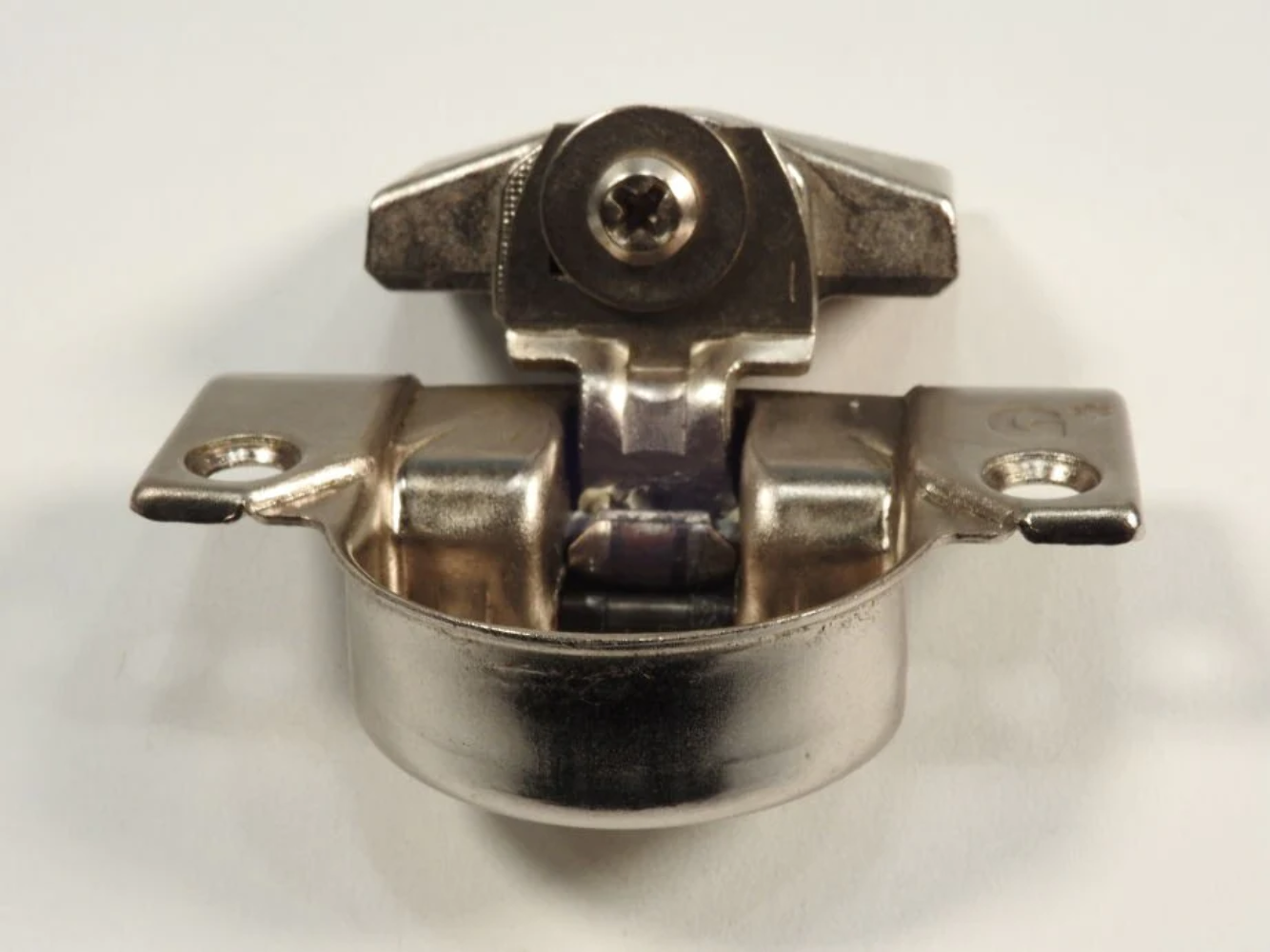 Grass 850 Nickel Hinge and 830-53 mounting plate - Complete Hinge - Refurbished