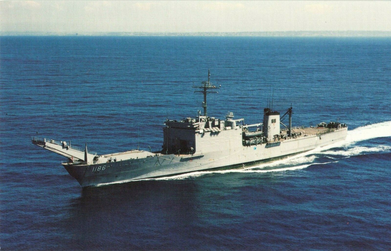 Postcard USS Cayuga LST-1186 Landing Ship Tank