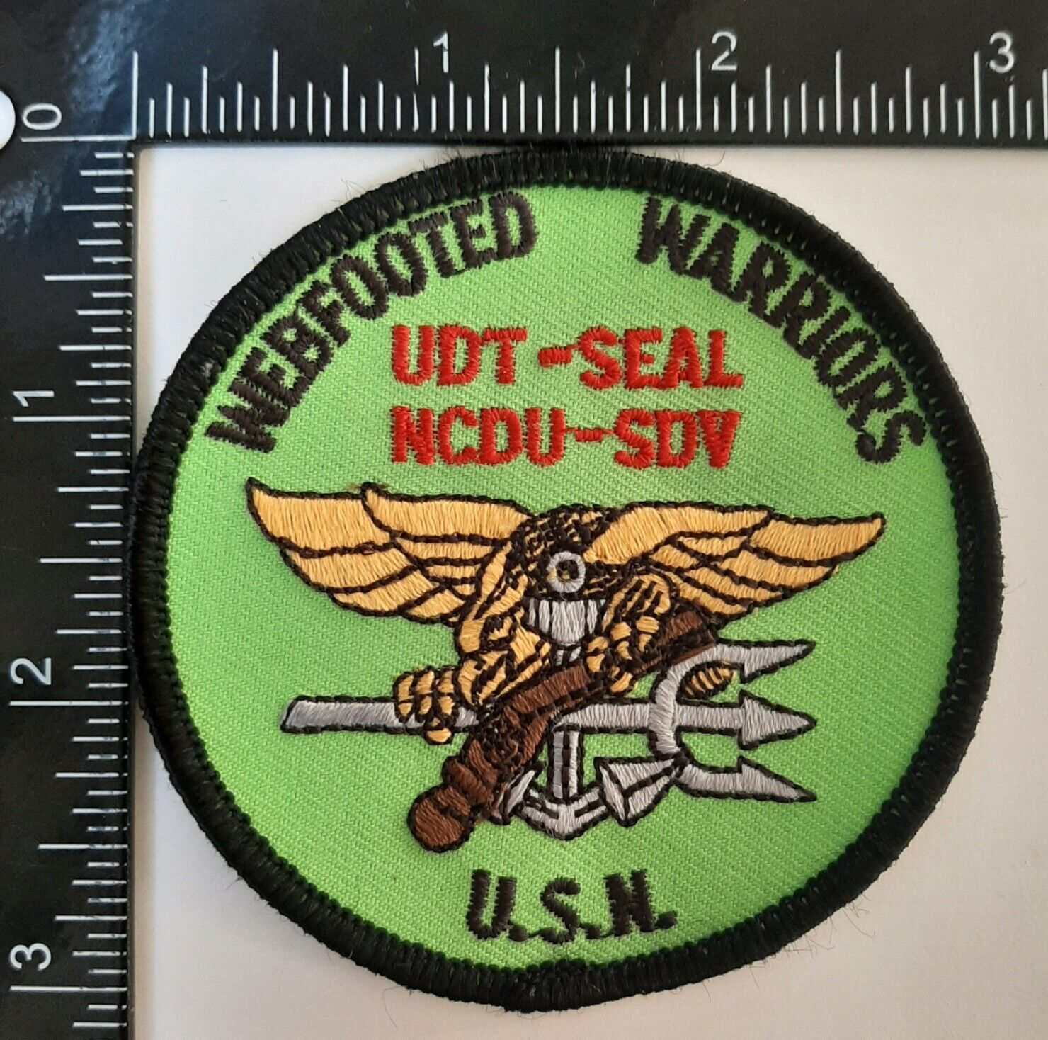 USN US Navy Webfooted Warriors UDT SEAL NCDU SUV Patch