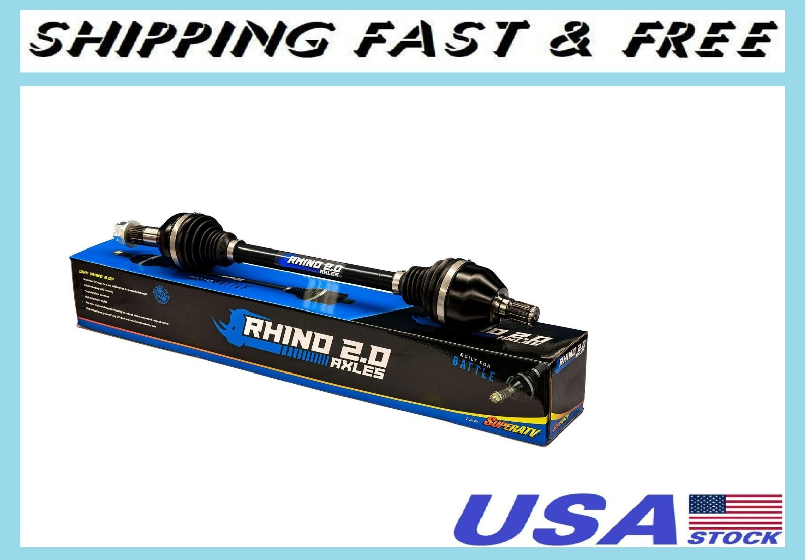 Heavy Duty Rhino 2.0 Rear Axle for 2017+ Can-Am Maverick X3 / MAX XRS | Made