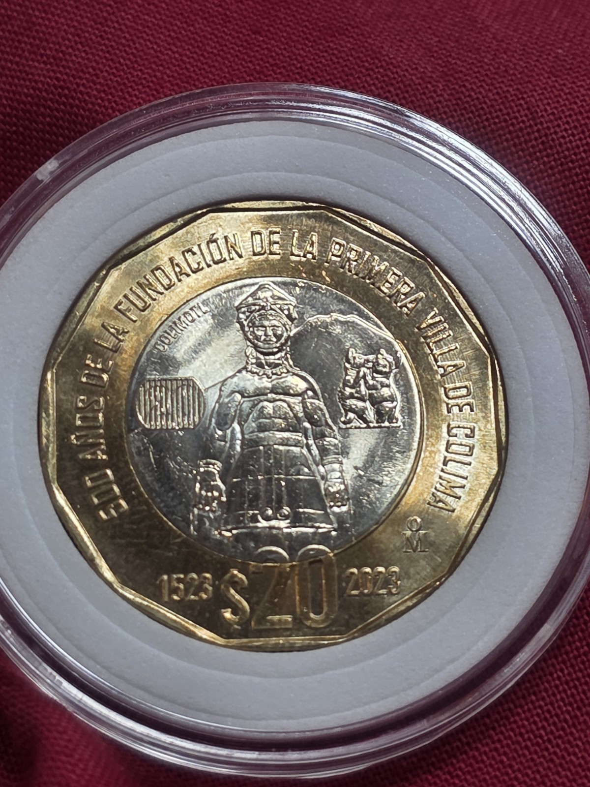 NUEVA MONEDA $20 Pesos 500 años de la fundación de la primera Villa de Colima