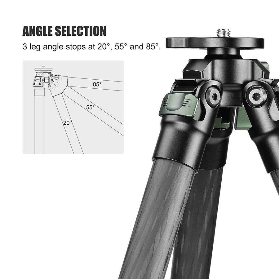 Sunwayfoto T2830CS-LB Low Center of Gravity Carbon Fiber Tripod , 3-Sections