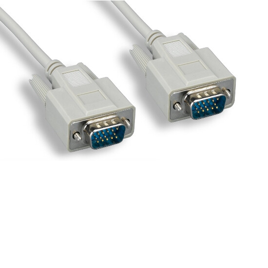 Kentek 10ft VGA HD15 14Pin Video Cord Cable for PC Monitor Legacy Equipment Gray
