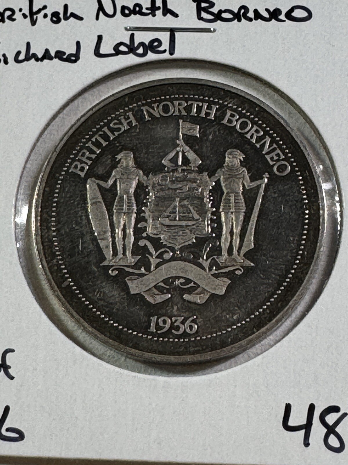 1936 British North Borneo Richard Lobel Fantasy Crown Edward VIII Low Mintage