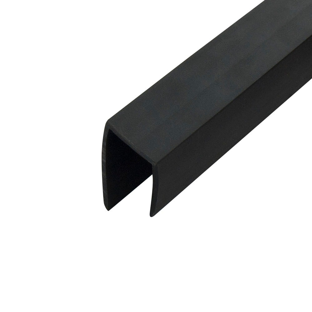 Outwater 1/2" Black Styrene Plastic J Channel Cap Moulding - Size Options