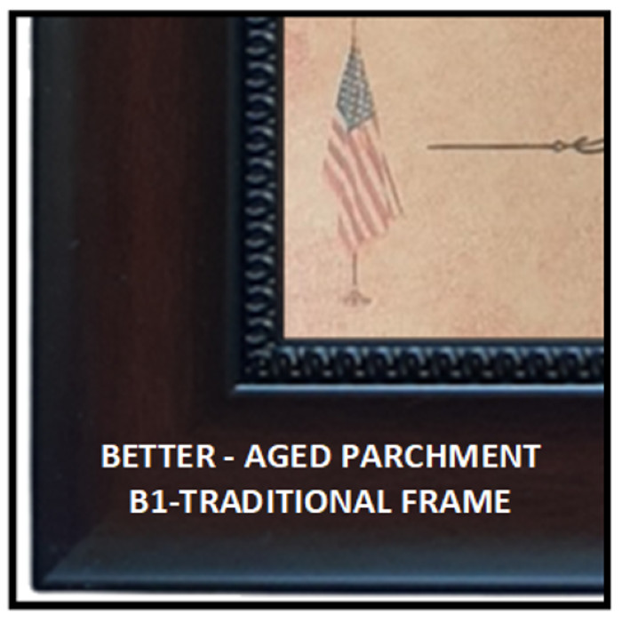 MC-BETTER: ARMY Tankers ALL UNITS Aged Parchment FRAMED (B1) PERSONALIZED