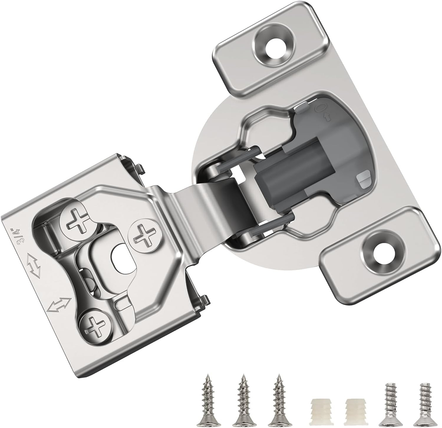 50 Pack Soft Close 3/4" Concealed Cabinet Hinges, 105° Angle, Self Closing
