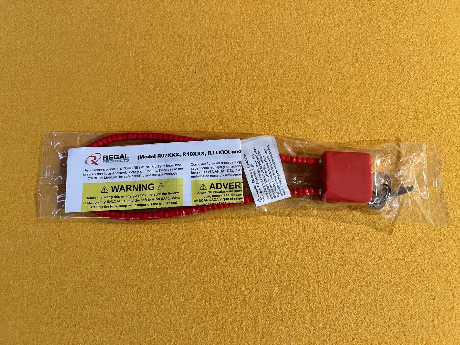 *BRAND NEW* Regal R15SC3 Cable Gun Lock and 2 Keys