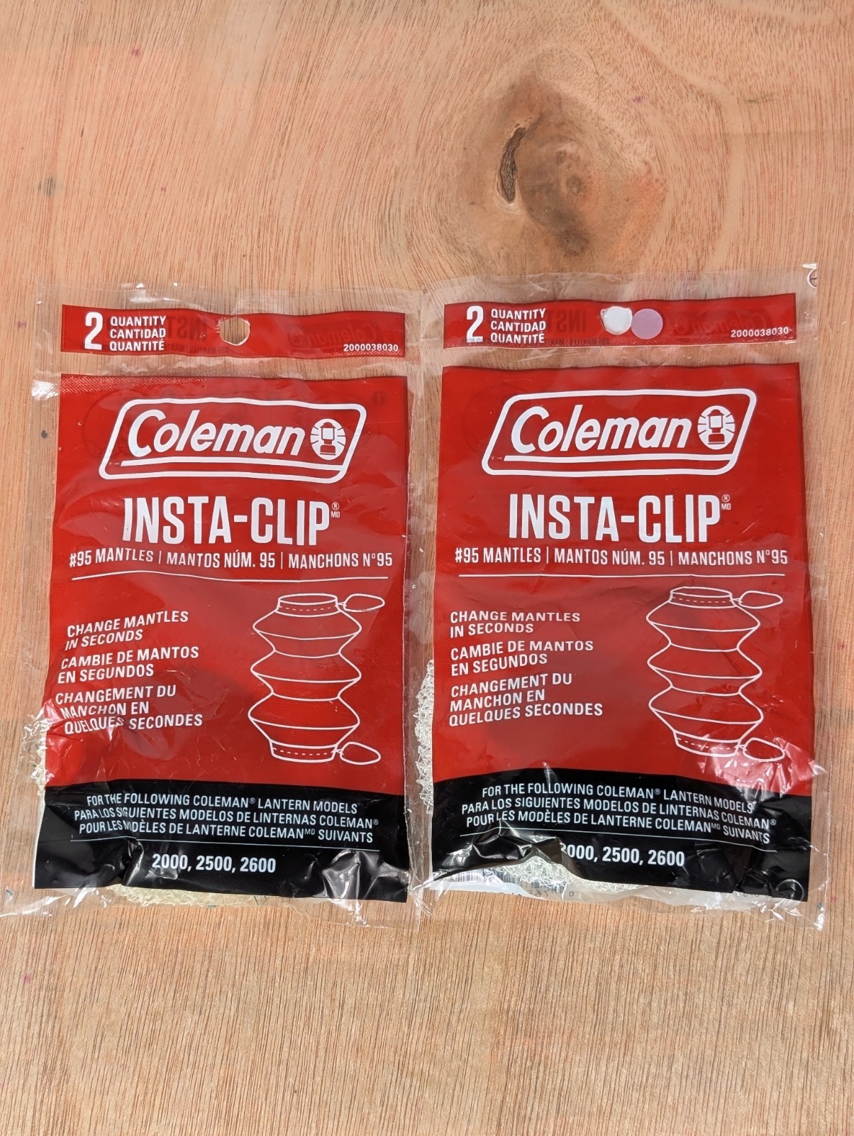 4 Genuine Coleman Insta Clip #95 Lantern Mantles 2 Packs Of 2 Factory Sealed