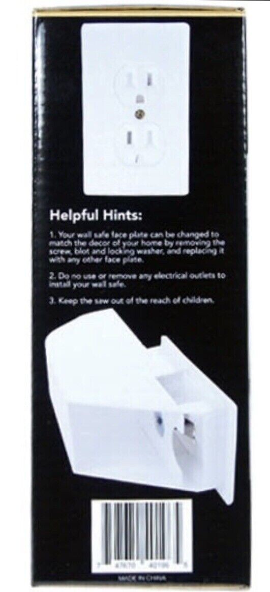 Electrical Outlet Hidden Home Security Wall Safe Socket Diversion Secret Stash