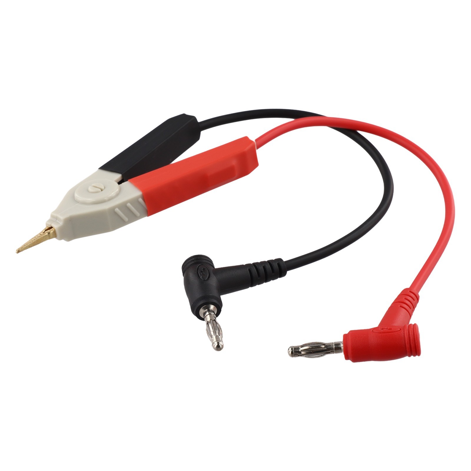 Kelvin Test Clip Patch Test Clip for Capacitor Testing Black and Red Connector