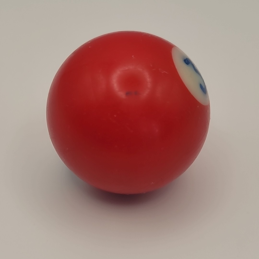 Vintage Billiard Ball / Pool Table Ball Small 1.5" Diameter VTG Solid Red #3
