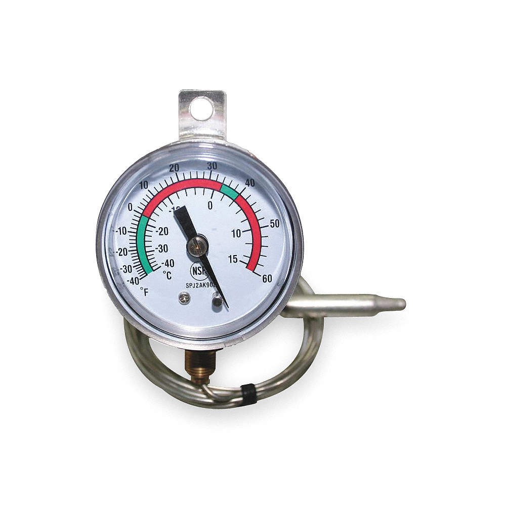 GRAINGER APPROVED 1EPE6 Analog Panel Mt Thermometer,-40 to 60F 1EPE6