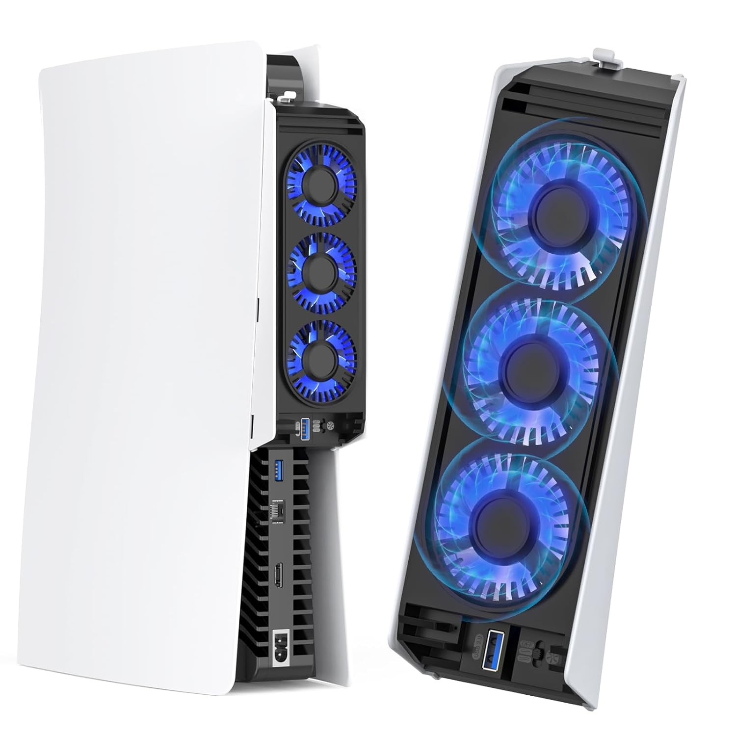Cooling Fan with Led Light Quiet Efficient for PS5