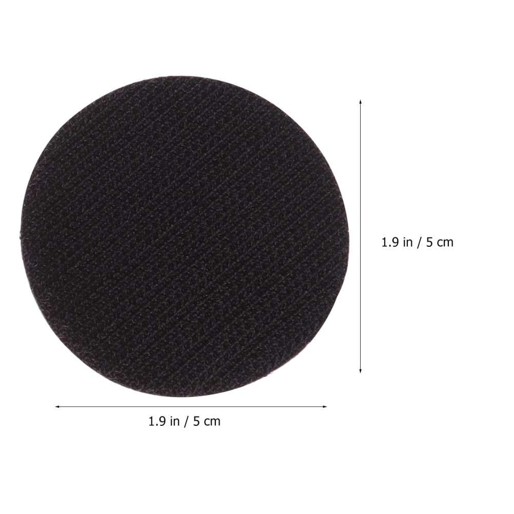 12Pcs Durable Round Hook Loop Tape Dots Self Adhesive for Mounting Black