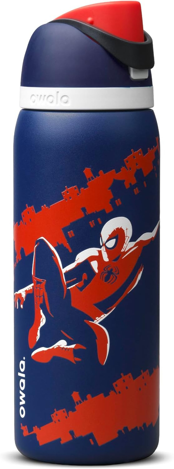 Owala Spiderman Freesip Insulated Stainless Steel Water Bottle with Straw for Sp