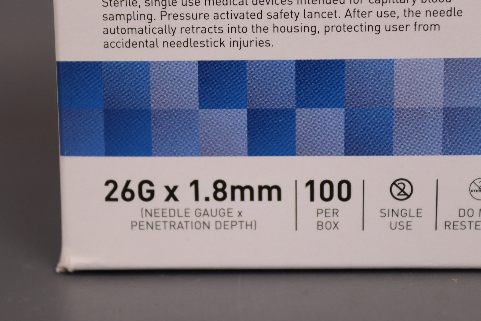 McKesson Lancets for Diabetes Testing [100 Count] 16-PASL26GX
