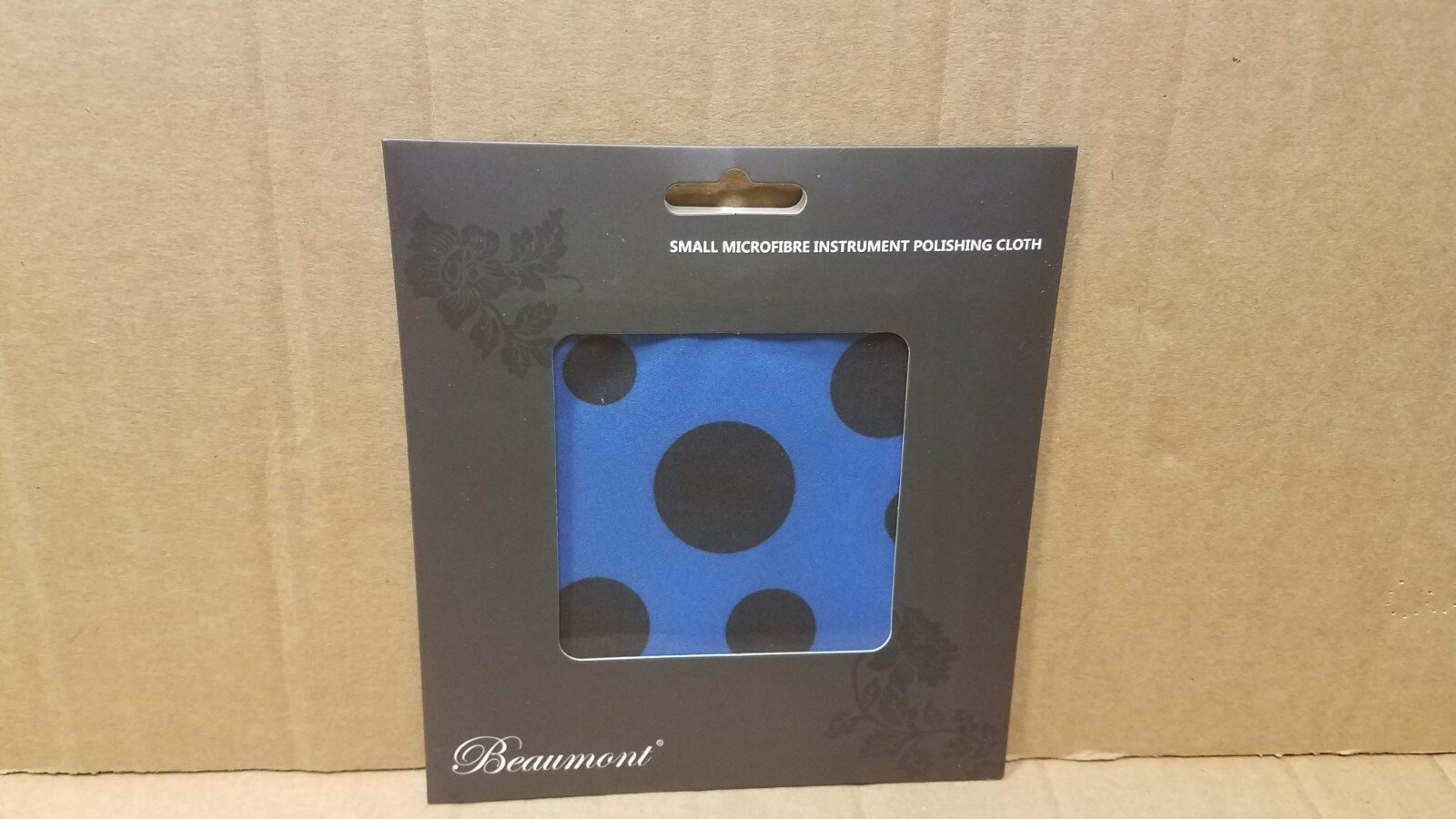Beaumont Small Instrument Microfiber Polishing Cloth New Blue Polka Dot