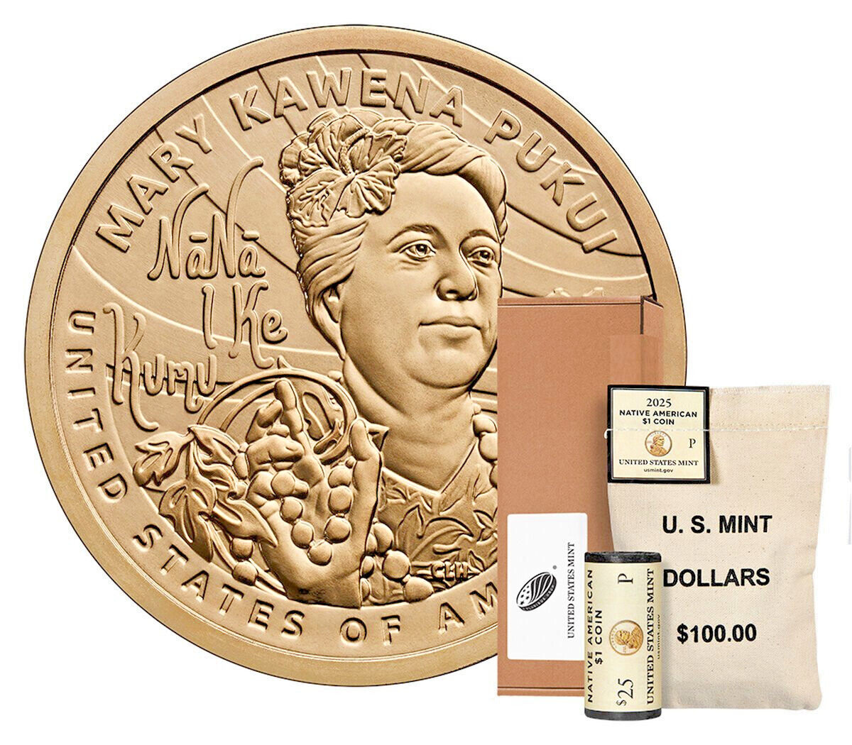2025 D UNCIRCULATED SACAGAWEA NATIVE AMERICAN GOLDEN $1 DOLLAR COIN Fro MINT BAG