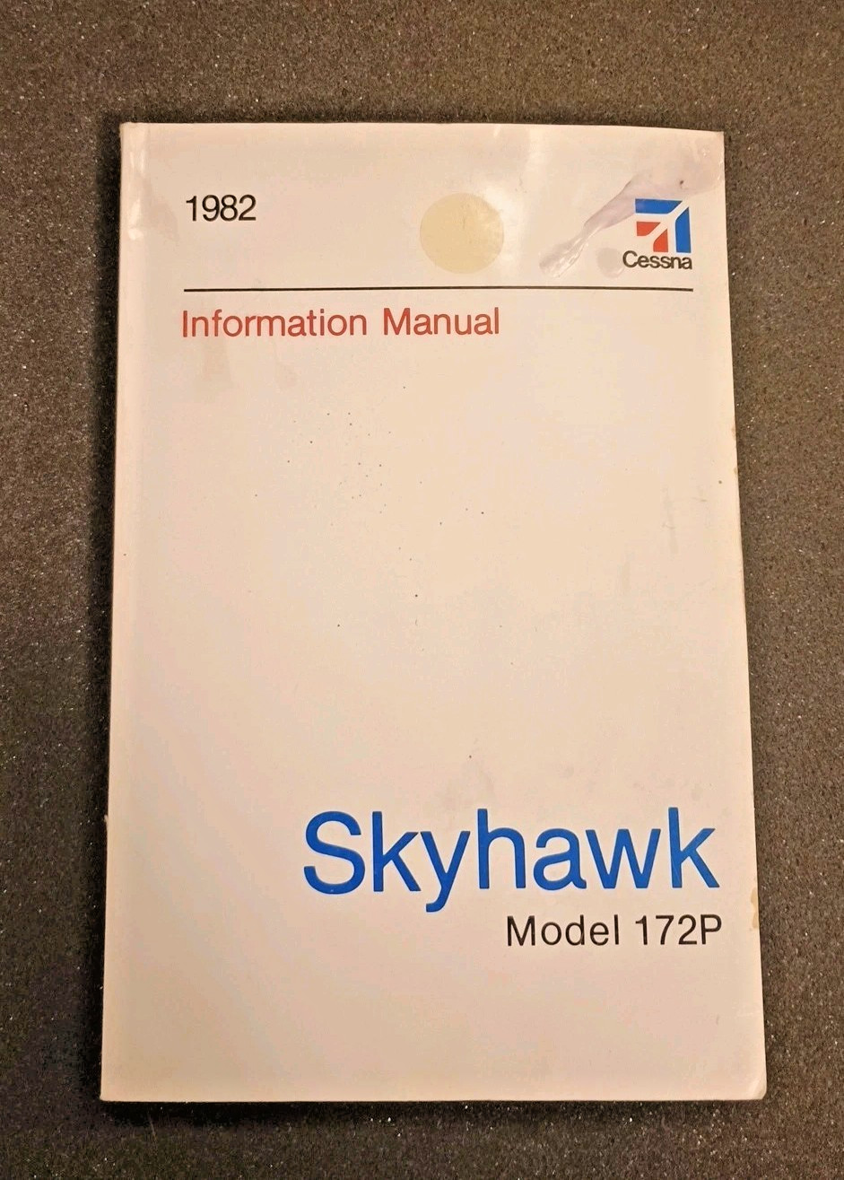 Cessna Skyhawk 172P Pilot Aircraft Airplane Information Manual 1982