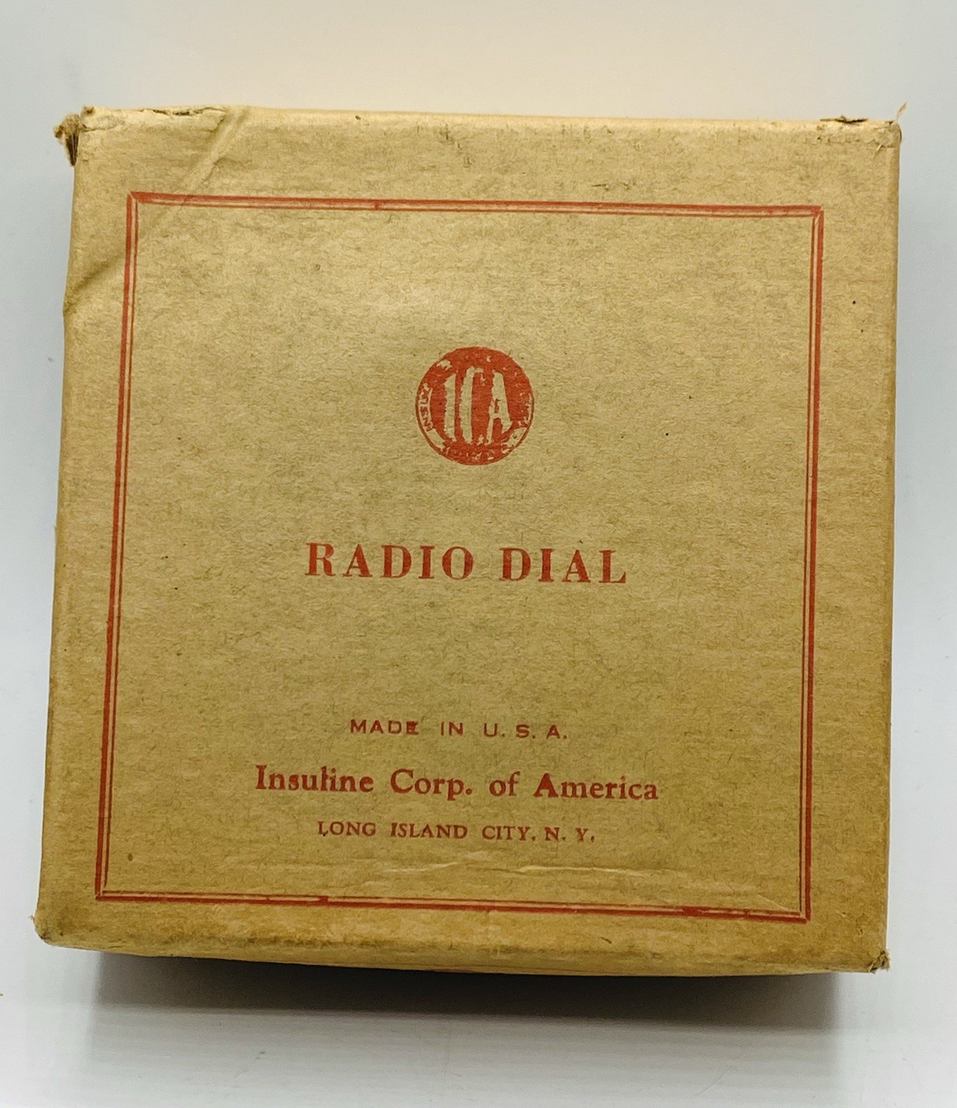Vintage Large Knob Radio Dial Made In USA Insuline Corp. Of America S1