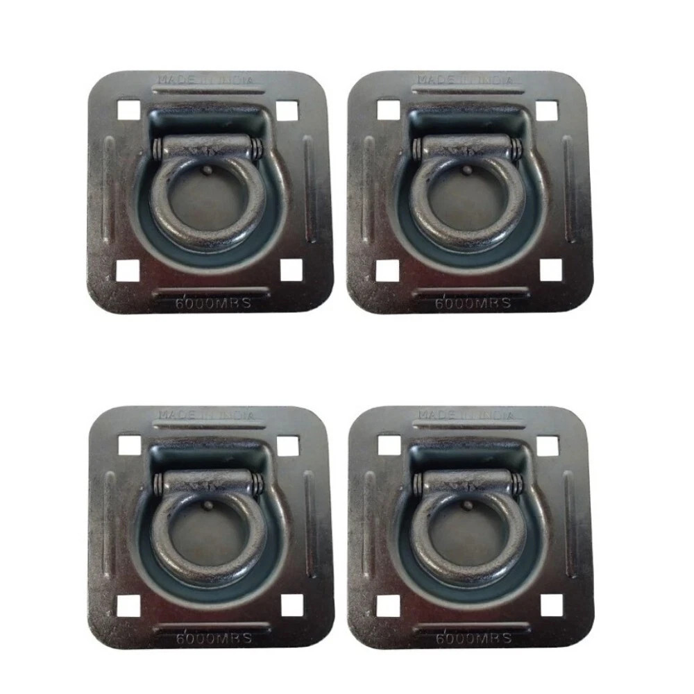 4PK Recessed D-Ring Tie Down Anchor 6,000 lb Capacity Truck Trailer Cargo Secure