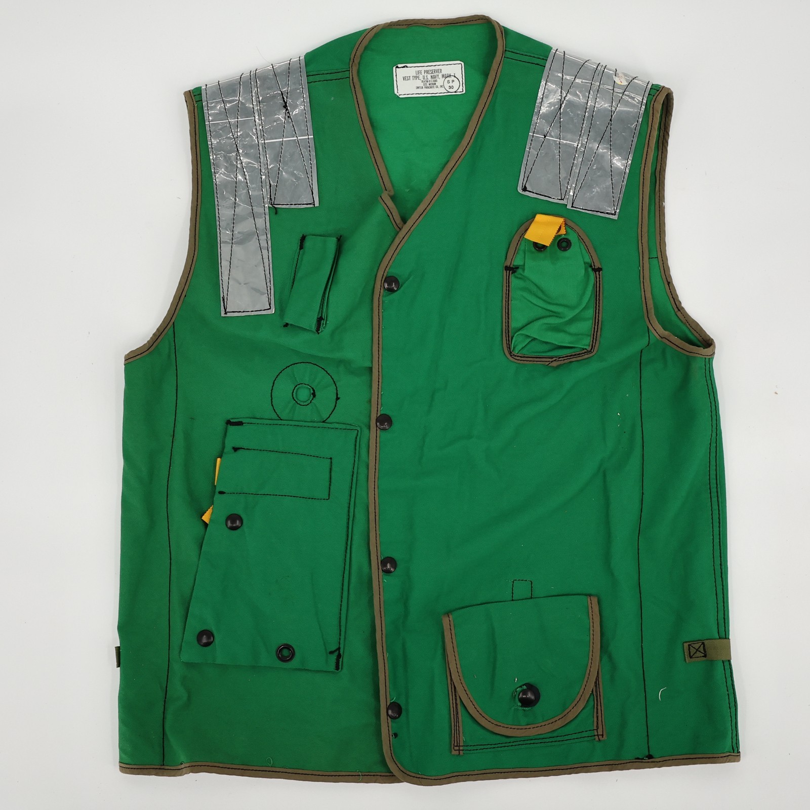 US Navy Life Preserver Vest Mark I Switlik Flight Deck Green Safety Size Medium