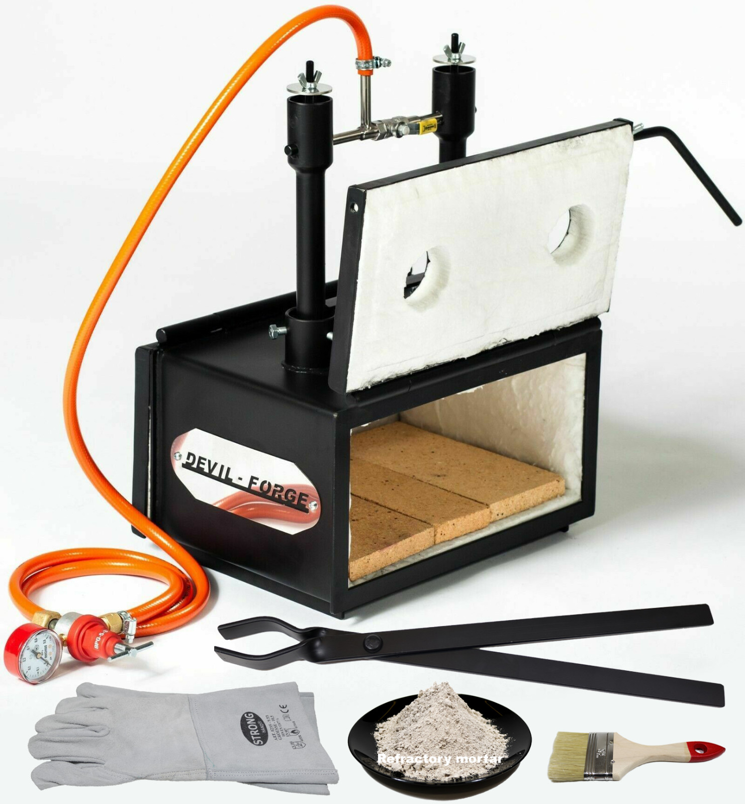 DFHS2+2D/5.2" GAS PROPANE FORGE Furnace Burner Blacksmith For Horseshoe Makers