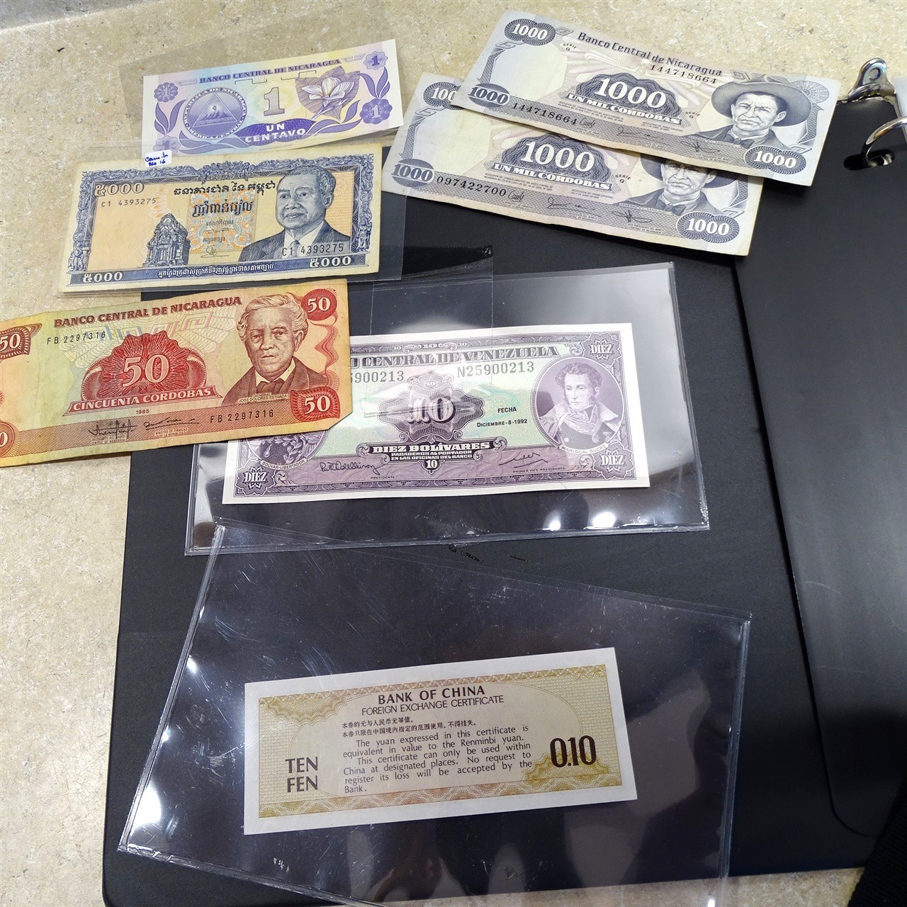 Vintage Assorted Paper Bank Notes Lot, (41) Foreign Notes-Money, See Pics