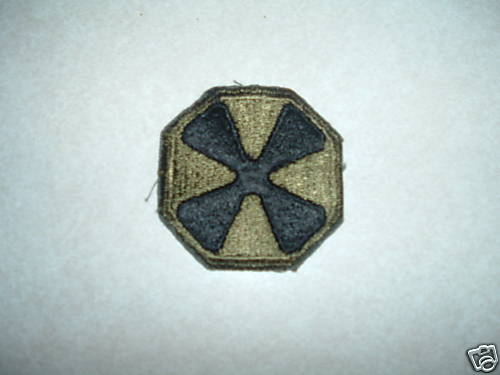 MILITARY PATCH US ARMY 8TH ARMY SUBDUED GERMAN MADE SEW ON