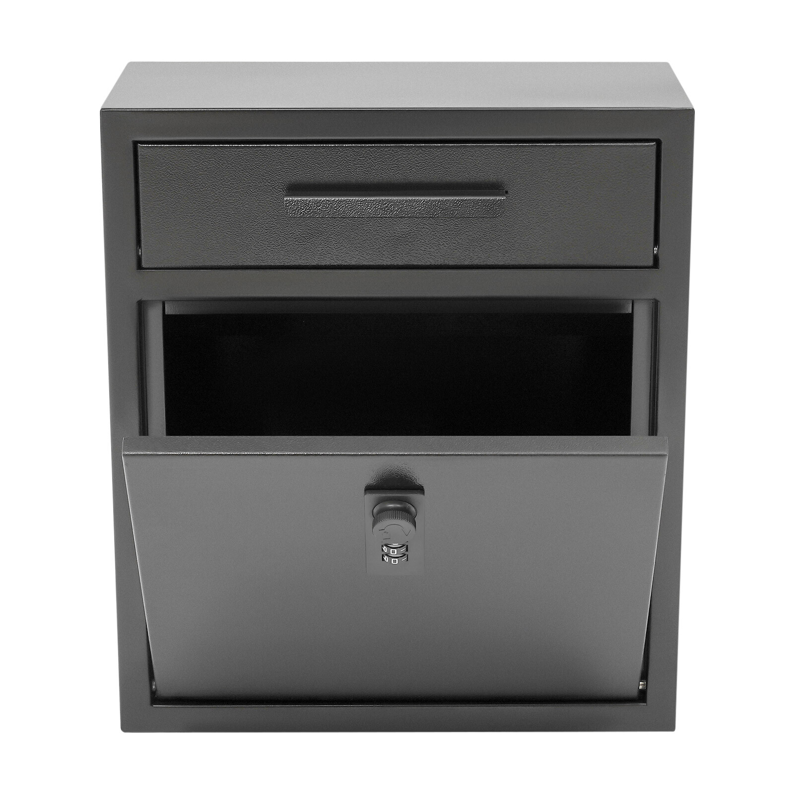 Wall-Mounted Mailbox With Combination Lock for Secure Mail Storage