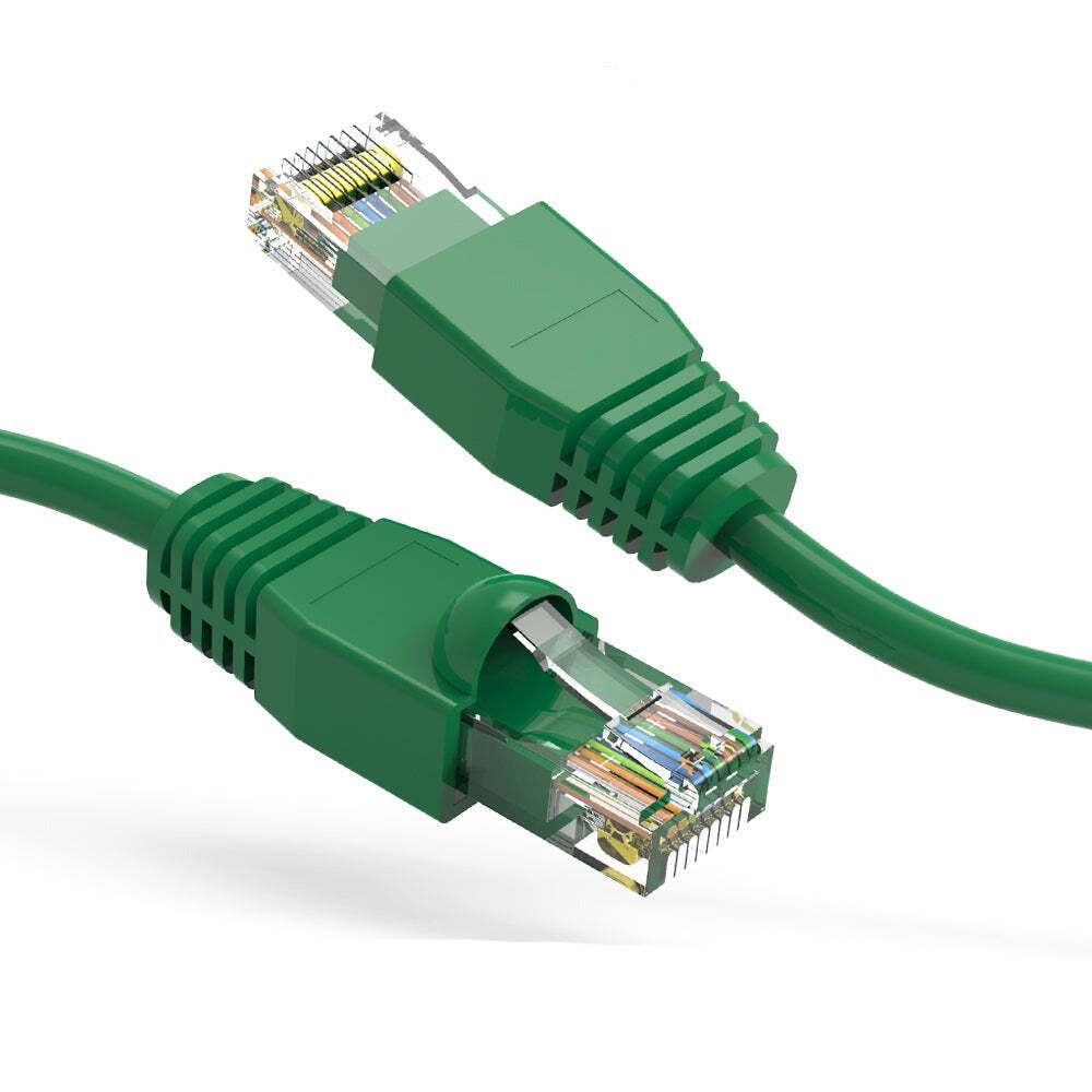 7Ft CAT6A UTP Ethernet Network Booted Cable Green